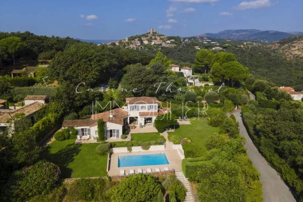 For sale house, villa Grimaud - Property comprising 2 houses, magnificent pool house, pool and tennis court